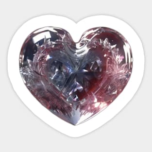 Crystal heart Sticker